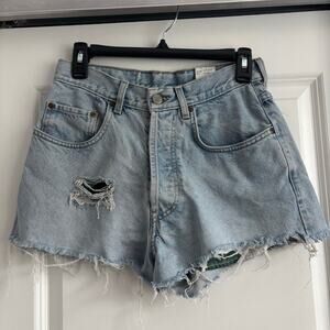 Vintage Lucky Brand Women’s Distressed Cut Off Jean Shorts Four Leaf Clover 29